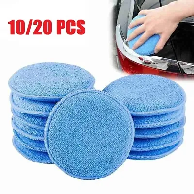 10~20x 5  Microfiber Foam Sponge Applicator Pads Car Buffing Polish Wax Cleaner • $9.99