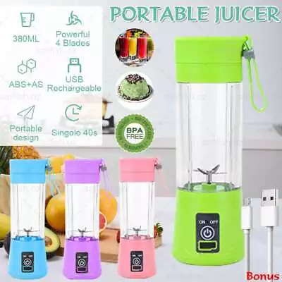 Portable USB Electric Fruit Juicer Blender Bottle Juice Shaker Smoothie Maker • $13.25