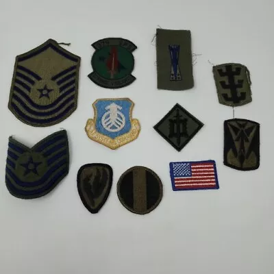 Lot Of 11 Assorted Vintage USA Military Patches • $18