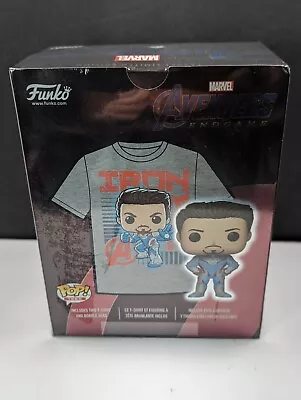 New Funko Pop! & Tee Marvel Avengers Endgame Iron Man Figure & T-shirt Size 2xl • £24.58