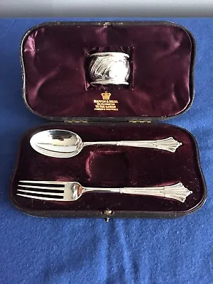 Antique British Sterling Silver Boxed Youth Set Mappin & Webb • $251.37