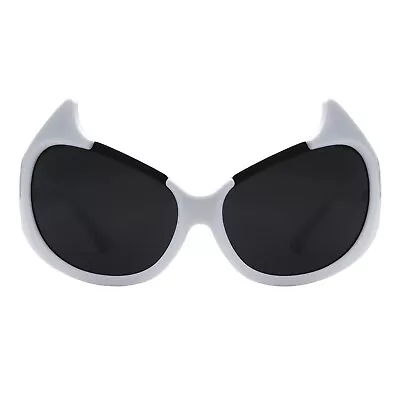 Devil Horned Sunglasses Oversized Oval Wrap Around Shades UV400 • $14.95