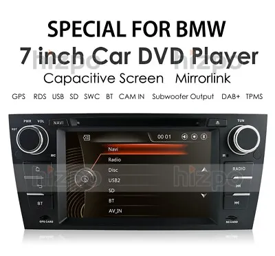 £183.50 • Buy For BMW 3 Series E90 E91 E92 E93 7  Car Radio GPS BT GPS Sat Nav CD DVD DAB+RDS