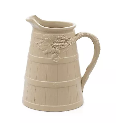Antique Cork & Edge Victorian Moulded Stoneware Beer Jug C1850 - Unrecorded? • £84.99