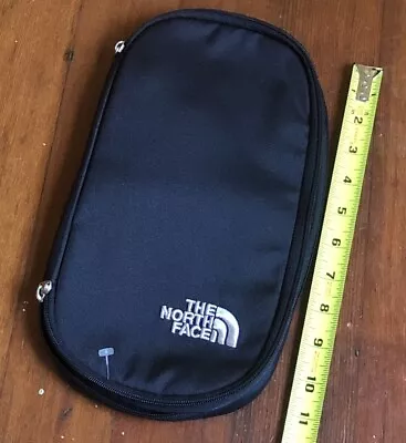 The North Face Zip Pouch  Black Travel Document Credit Card EDC Organizer Folio • $22.49