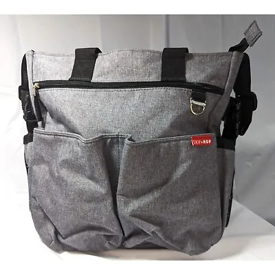 Skip Hop Messenger Diaper Bag Duo Signature Heather Grey New Used Once • $34.97