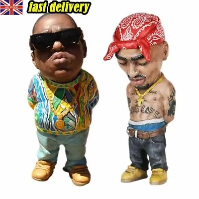 2Pac Shakur B.I.G. Notorious Biggie Action Figure Rap Star Figurine Ornament Toy • £7.92