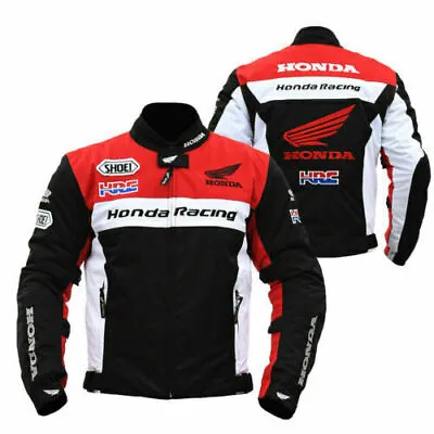 Honda HRC Motorcycle Jacket Men's Protective Breathable Cycling Zipper Coat Tops • £15.99