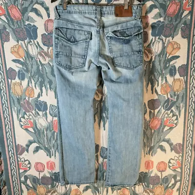 H&M Men’s Distressed Bragg Fit Straight Leg Washed Jeans Blue Size 34x32 • $12.74
