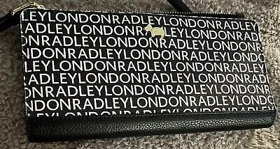 RADLEY London Genuine Leather Checkbook Wallet NWOT Black Logo • £28.95