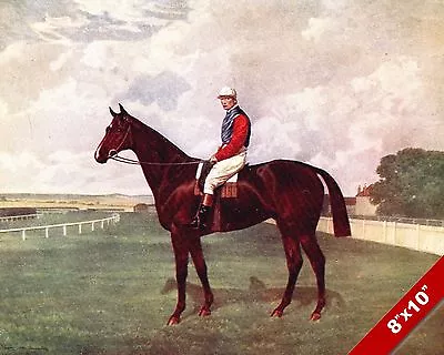 1900’s Vintage Horse Jockey At Race Track Racing Art Painting Real Canvas Print • $14.99