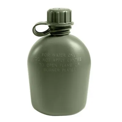 US Military OD Green Water Canteen - Gov't Issue 1 Quart Plastic Canteen - NEW • $14.95