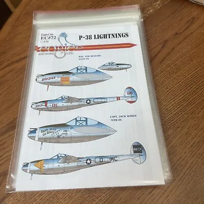 1/32 EagleCal #32072 P-38 Lightnings Decals (McGuire & Ilfrey) • $17.99