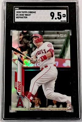 2020 Topps Chrome #1 Mike Trout REFRACTOR SGC 9.5 • $20