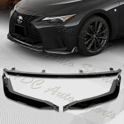 $109.99 • Buy For 2021-2023 Lexus IS350 IS500 F-Sport V-Style Painted Black Front Bumper Lip