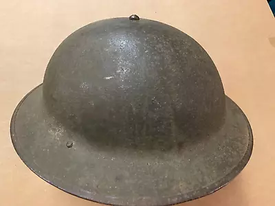 Wwii U.s. Army M1917a1 Kelly Helmet Named To Officer & Photo Of Him & Grave • $325