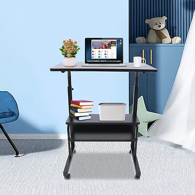 Computer Desk Home Office Desk PC Laptop Table Office Desk With Rolling Wheels • $38.54