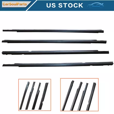 4X Front & Rear Door Belt Moldings Kit For Mitsubishi Lancer GTS Sedan 2.4 2016 • $44.89