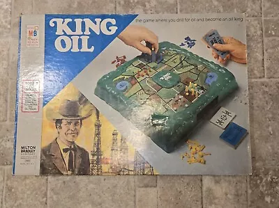 Vintage Milton Bradley 1974 King Oil Board Game Complete • £77.09