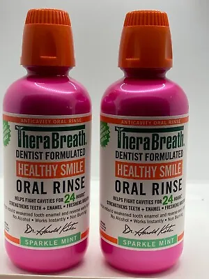 $18.90 • Buy TheraBreath Dentist Formulated 24-Hour Oral Rinse Sparkle Mint, 16 Oz X 2 =32 Oz