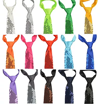 New Style Men's Unisex Sequins Neckties 15 Colos • $7.99