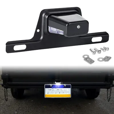 Trailer LED License Plate Light Bracket Mount Universal 12V 24V For RV Boat Tag • $8.90