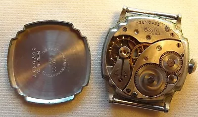 Antique Elgin Men's Wristwatch Movement 7J 4/0S Model 1 Parts Or Repair 1933 • $29.99