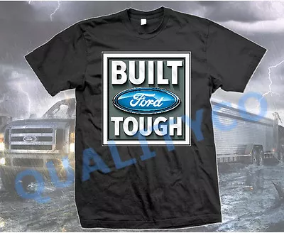 Licensed Ford Built Tough Logo Black T Shirt Mustang Shelby F 150 Truck Tee • $11.99