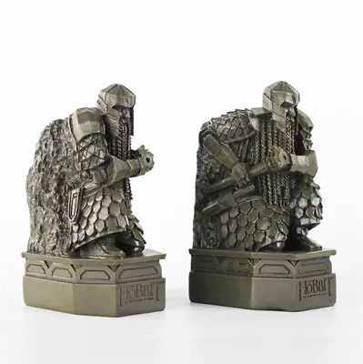 The Lord Of The Rings The Hobbit The Lonely Mountain Dwarf Statue 2pcs Bookends • $54.23