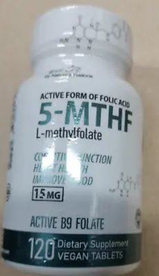 * Nutri 5-MTHF L Methylfolate 15MG Supply 120 Vegan Tablets Exp 06/26 #2667 • $11.99