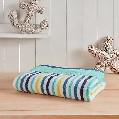 Contemporary Fusion Bathroom Jacquard Nautical Multi Bath Towel • £14.95