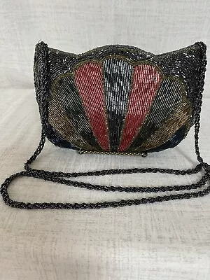 Vintage Total Beaded Should Strap Purse In Multicolors • $14.95