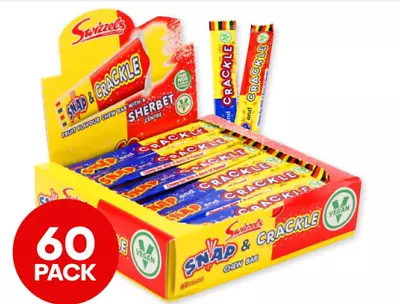 SNAP & CRACKLE 18Gx60 WRAPPED SWIZZLES VEGAN SHERBET CHEW BAR • $24.50