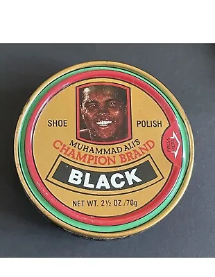 Vintage Muhammad Ali Champion Brand Shoe Polish Tin “black” / Never Opened Mint • $22.20