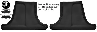 Black & Black Leather 2x Lower B Pillar Covers For Mercedes W202 C Class 93-00 • $177.56
