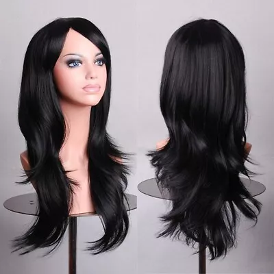 Women Long Hair Full Wig Natural Curly Wavy Straight Synthetic Hair Party Xmas • £9.99