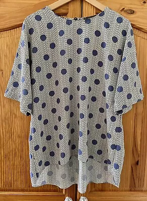 £2.99 • Buy Primark White Polka Dot T-shirt Top / Smart Casual Blouse VGC Size 16