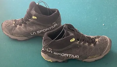 La Sportiva Mens Hiking Boots Size 9 Color Black Mid Top. Still Good Condition! • $34.99