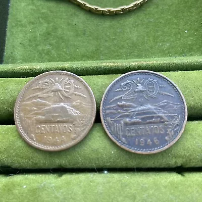 1944 & 1946 MEXICO 20 CENTAVOS - Excellent Coin - FREE Shipping -high Detail • $12.47