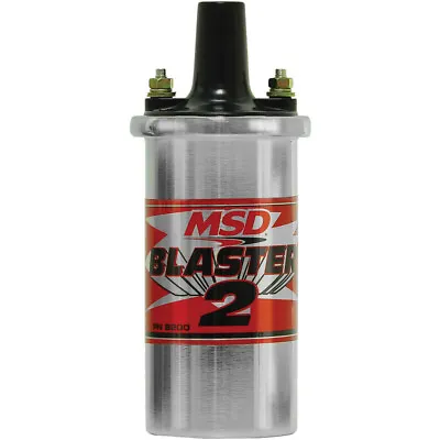 MSD Ignition Coil 8200MSD; Blaster 2 Chrome 45000 Volts Canister Style • $87.95