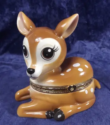 $29.99 • Buy Limoges Porcelain Music Box Deer Bambi For Daughter  You Are My Sunshine 
