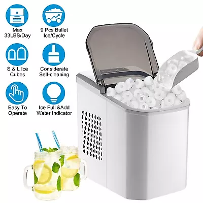 Mini Ice Maker Machine Electric Countertop Self-cleaning Car Ice Making Machine • $124.47