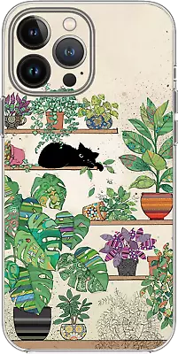 $17.95 • Buy Black Cat Cute Kitten Flower Plant Case Cover Silicone / Shockproof / MagSafe