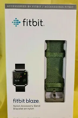 $16.10 • Buy For Fitbit Blaze Accessory Band Olive Green Nylon New Small