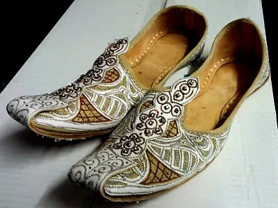 Indian Wedding Leather Khussa Shoe Size Afghan Men Ladies Foot Wear Designer New • £19.99