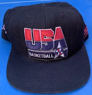 WORN Vintage Mitchell Ness USA Basketball Dream Team Adjustable Snapback Hat • $18.99