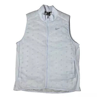 Nike Men’s Aerolayer Repel Thermore Runnint Vest Jacket White Sz 2XL BV4878-085 • $24.99