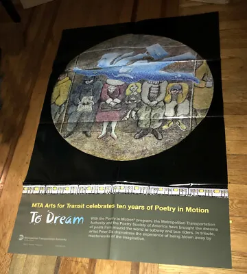 MTA NYCTA SUBWAY ART POSTER 10 Yr Poetry In Motion TO DREAM • $18.99