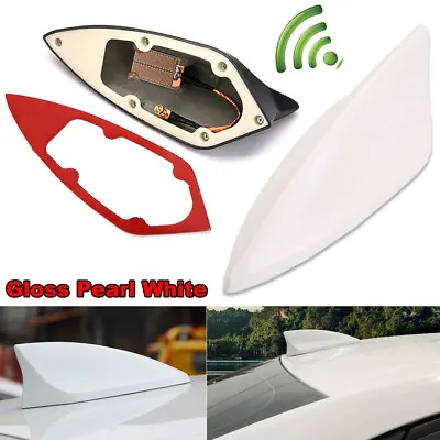 £9.11 • Buy Pearl White Upgraded Signal Universal Shark Fin Antenna Car Roof Radio Aerial