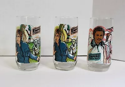 Set 3 Star Wars Empire Strikes Back 1980 Burger King Vintage Collector Glasses • $12